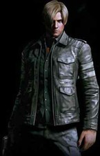Resident Evil 6 RE 6 Leon Kennedy's Handmade Black Leather Jacket for Men
