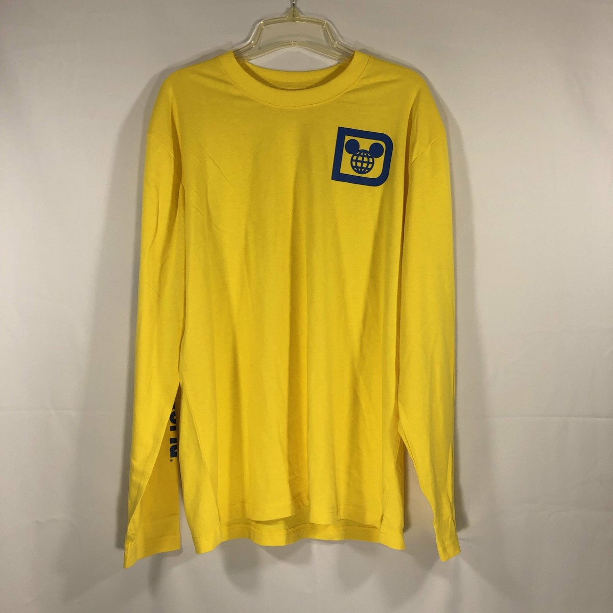 Disney Men's Long-sleeve Yellow Retro Walt Disney World Shirt