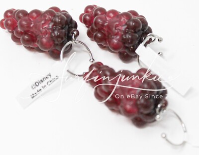 Disneyland Disney Grapes Wine Purple Drink Glow Cube Charm Lights Up Mickey 3pc