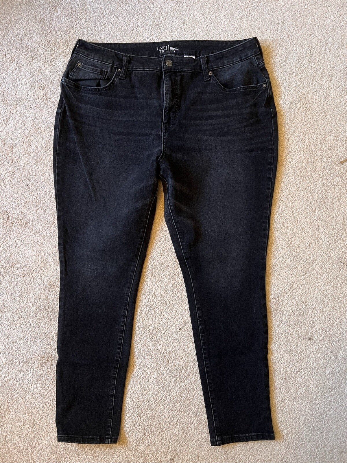 Time and Tru Black High Rise Curvy Petite Jeans Size 16P-image