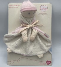 Babi Corolle Security Blanket Blanky Doll Pink Cotton Flower France Doudou Lovey