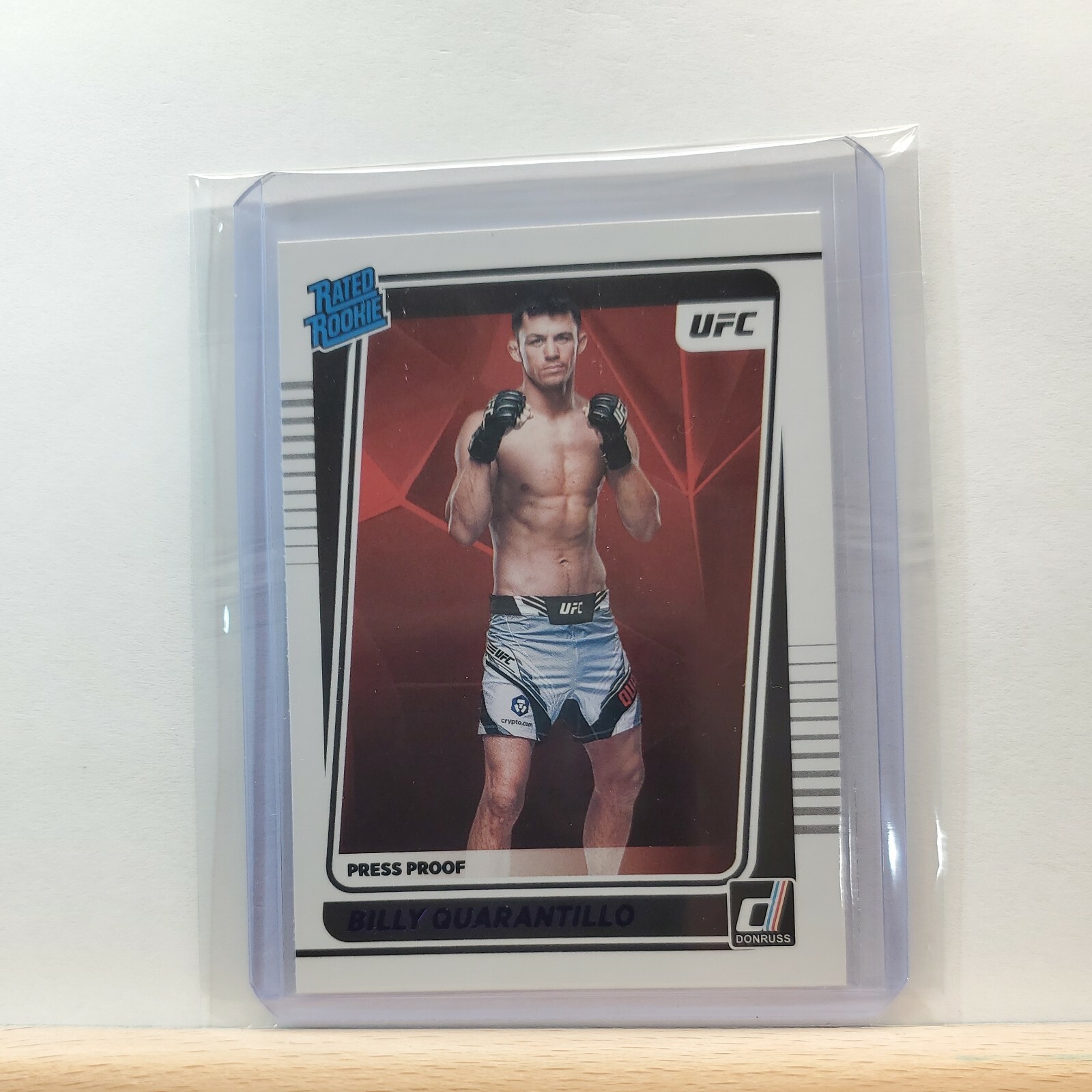 2022 Panini Donruss UFC Billy Quarantillo Rated Rookie Press Proof Purple RC 201