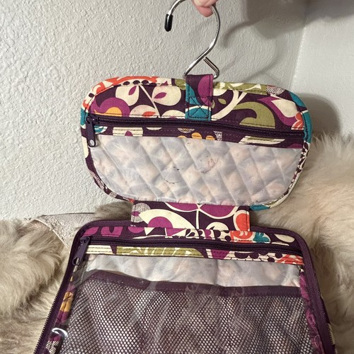Vera Bradley Folding Cosmetic/Toiletries Bag Plum Crazy Print eBay