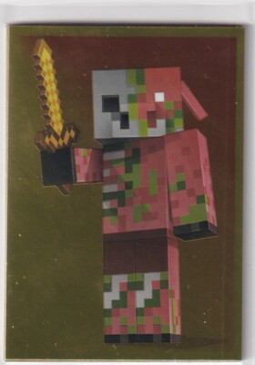 Panini Minecraft Treasure Sticker 2021 Nr. 140 Zombie Piglin Gold Holo