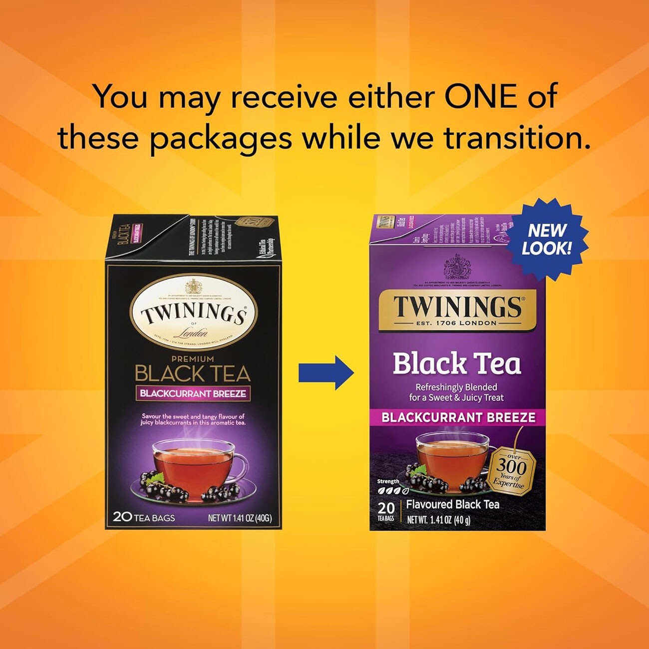 Twinings Blackcurrant Breeze Black Tea - 20 tea bags