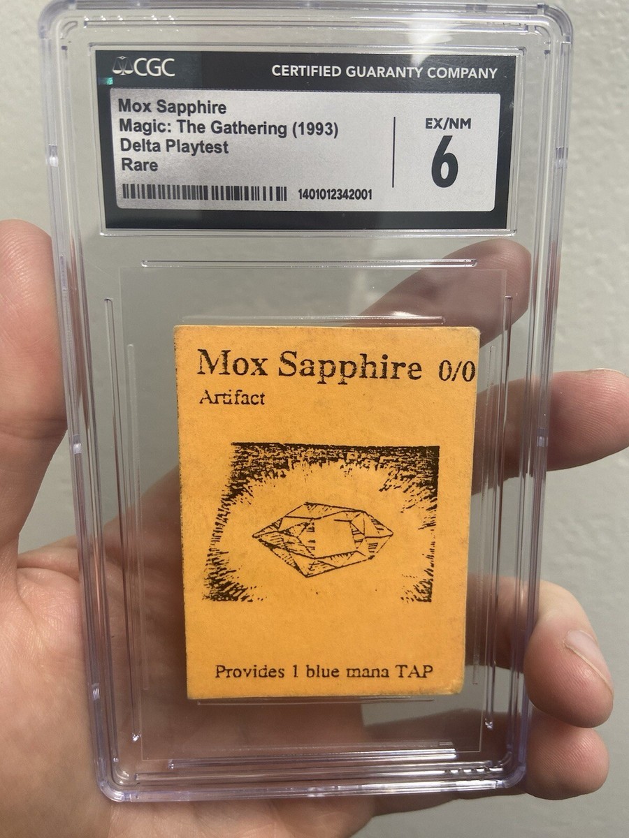 Mox Sapphire MTG Pre-Alpha Playtest Delta Variant CGC Graded | eBay
