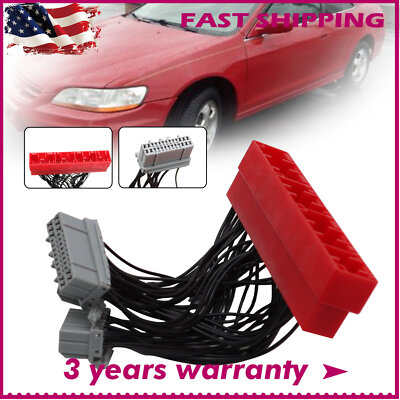 OBD2B to OBD1 ECU Conversion Harness Adapter Jumper For Acura Integra 2000 2001
