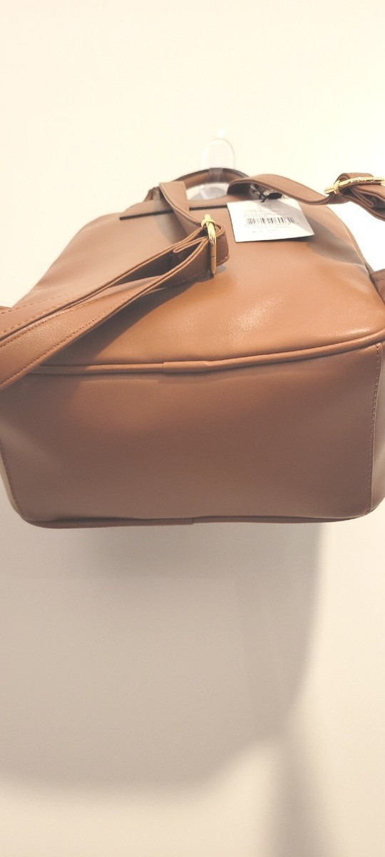 London Fog Hasley Signature Backpack- Cognac London Fog Backpack Cognac  main image 4