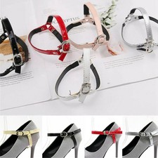 2Pcs Leather Shoe Belt Straps Band for Holding Loose High Heels Shoes Detachable