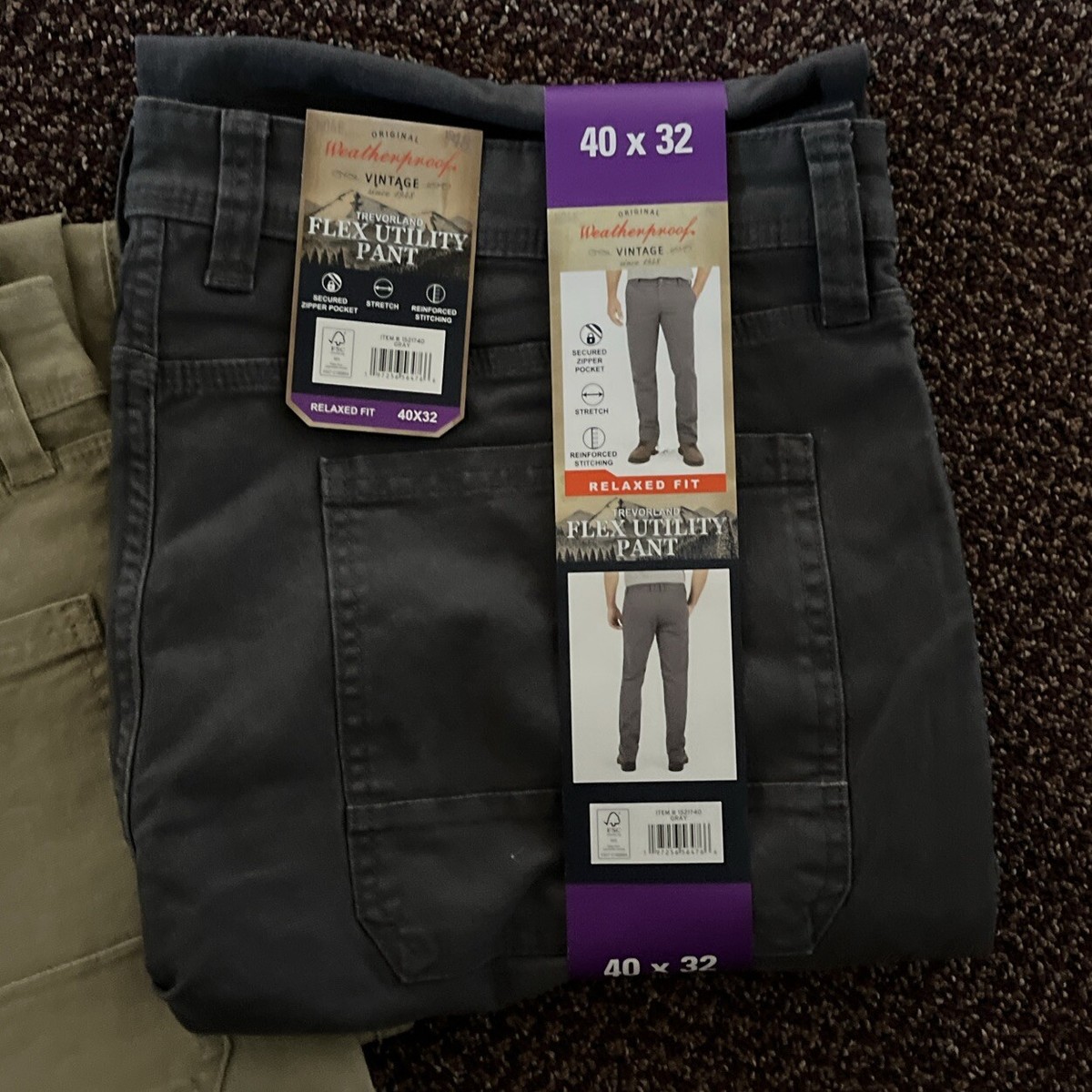 Weatherproof Vintage Relaxed Fit Flex Utility Canvas BLACK Weatherproof Vintage Relaxed Fit Flex Utility Canvas BLACK