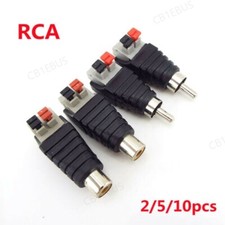 Speaker Wire Cable to Audio Male RCA Connector Adapter Jack Plug For LED CB1