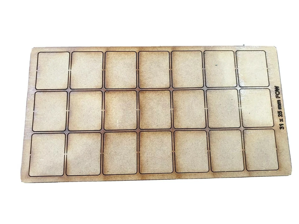 Flames Of War Small Bases 25 X 31 mm (21 In Pack) 2mm MDF