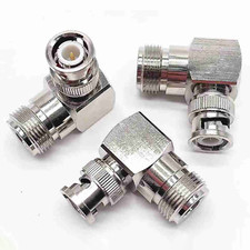 10x BNC Male Plug Right Angle RA to N Type Female Jack RF Adapter Coax Connector