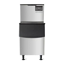 Commercial Ice Maker Machine, 500 lbs Ice Makers with 375lbs Storage, Full Cube