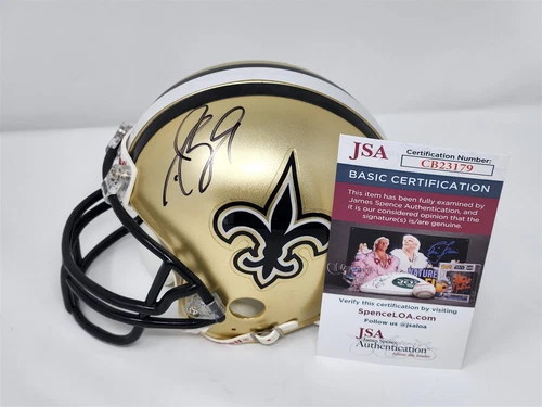 DREW BREES signed SAINTS mini helmet JSA COA