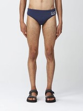 Emporio Armani EA7 men navy blue logo classic Swim brief swimwear size 34