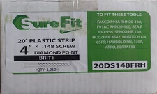4"x.148 screw shank brite 20 Degree plastic strip nail Fasco Framing 20DS148FRH