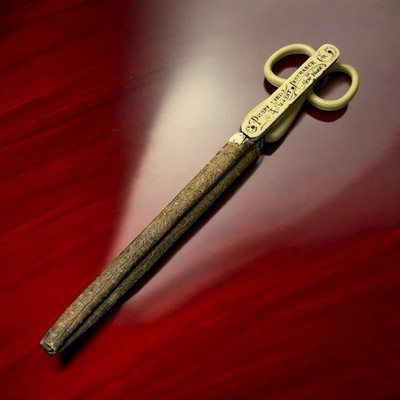 Vintage Crown German scissors, a NY Insurance Co. Letter Opener And Case