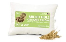 14" x 20" Japanese Bed Pillow for Sleeping   Organic Japanese 14 x 20 Natural