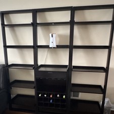 Black Freestanding Open-Face Shelving Unit, More Than 6 Shelves, Rectangle