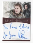 Rose Leslie Ygritte GAME OF THRONES Season 8 Inscription Jon Snow Autograph Card