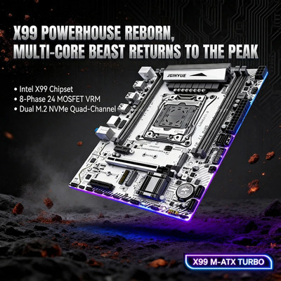 X99 Motherboard LGA 2011-3 Support Xeon E5 V3 V4 CPU and DDR4 RAM Memory M.2 NVM