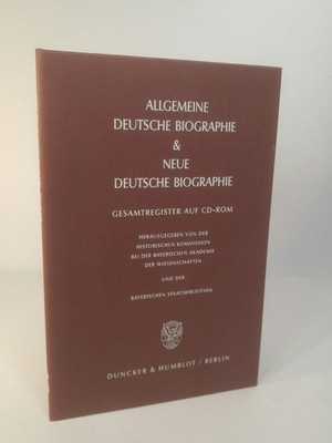 General German Biography and New German Biography: Complete Register on 