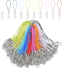 100Pcs Phone Charms Strap with Lobster Clasp Lanyard Straps,Lariat Lanyard Charm