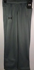 Under Armour 1373542 Boys' Small UA Armour Fleece Pants, 012 Pitch Gray