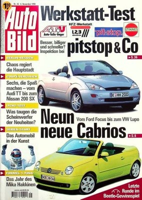 3) Auto Bild 45/1998 - Honda Integra Type-R mit 19 - Nissan 200 SX mit 200PS bes