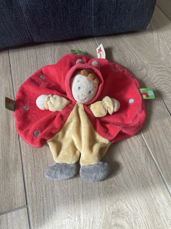Doudou Nicotoy Coccinelle Peluche Ladybird mariquita Rouge The Baby Collection - Photo 1/1