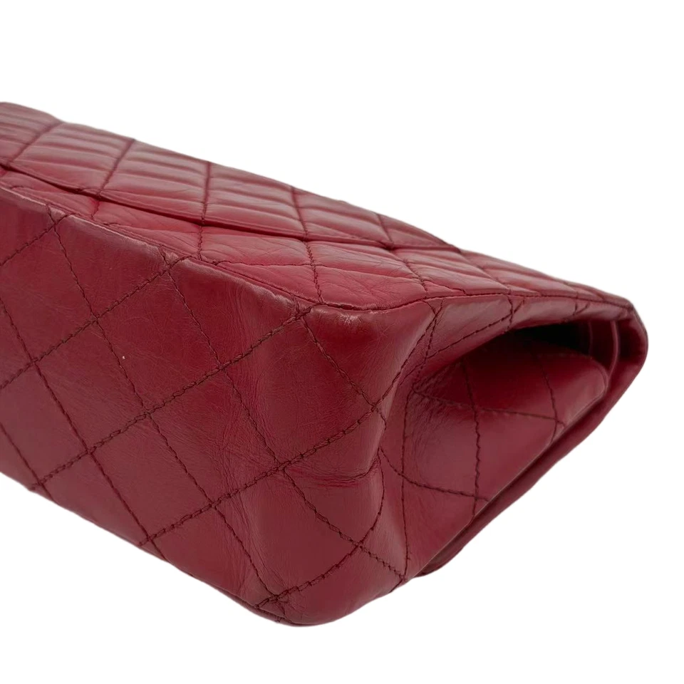 Chanel 2.55 Red Chain Flap Bag Large Calfskin Leather Women - Image 4 of 4