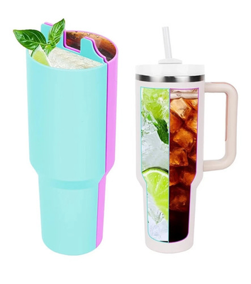 #ad Stanley 2 in 1 Drink Separator Silicone Liner Compatible with 40 oz Purple Green $10.99