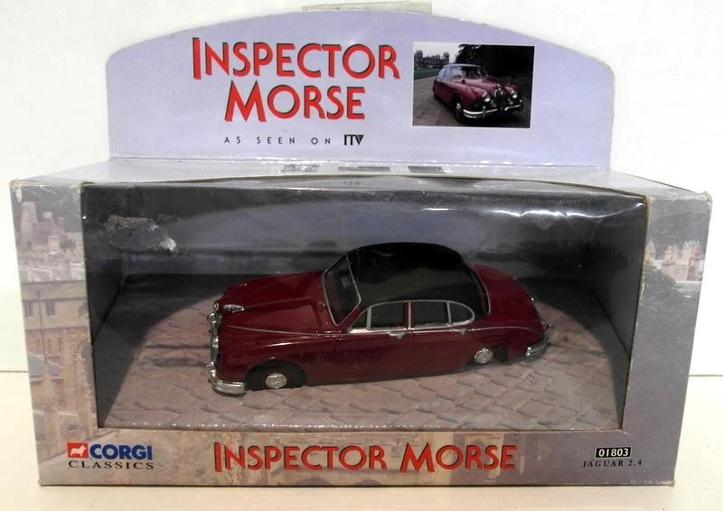 Corgi 1/43 scale Diecast - 01803 Jaguar Mk2 2.4 Inspector Morse maroon - Image 3 of 3