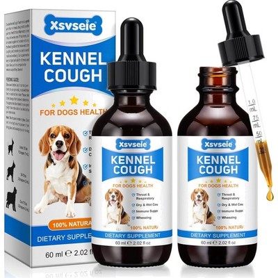Kennel Cough for Dogs, 2PCS Liquid Drops Remedy, Kennel Cough Treatment for D...