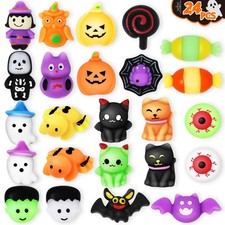 24 Pcs Halloween Squishy Toys, Halloween Party Favors Mochi Squishy Toys, Hal...
