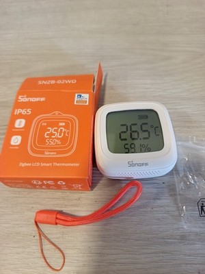 SONOFF SNZB-02WD IP65 Zigbee LCD Smart Temperatur Feuchtigkeit Sensor, Weiß