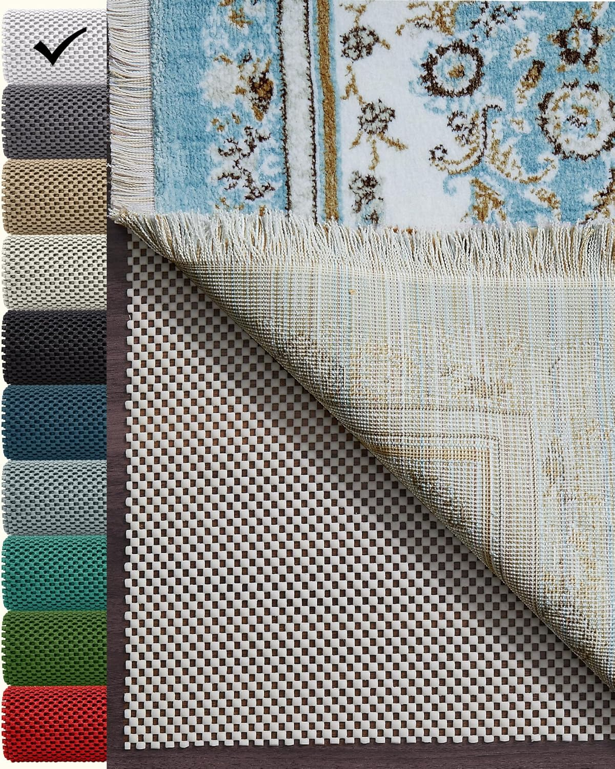 Non Slip Rug Pad Gripper 8 X 10 Feet Extra Thick Pads for Any Hard Surface Floor