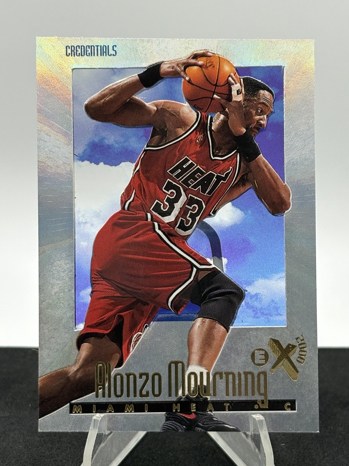 1996-97 E-X2000 #36 Alonzo Mourning Credentials #/499