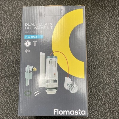 Flowmasta DUAL Spül- & Füllventil-Set F-A-1092 Seiteneingang Einlass weiß