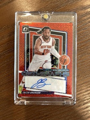 2023 Panini Donruss Optic Jalen Brunson Opti-Graphs Auto Red #OG-BRU