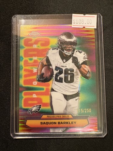 2025 Topps Chrome - Power Players Saquon Barkley #PP-13 Pink Refractor /250