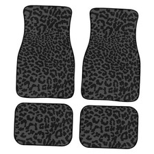 Leopard Print Car Floor Mats Carpet Universal Abstract Cheetah Pattern Black Leopard Print Car Floor Mats Carpet Universal Abstract Cheetah Pattern Black