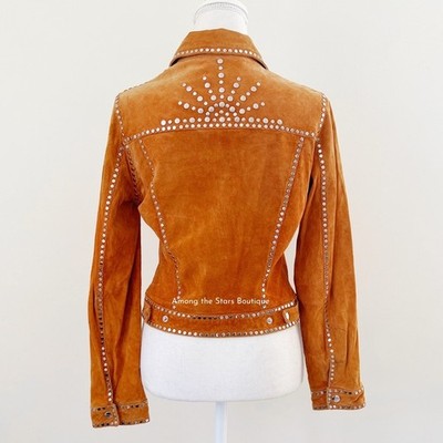 CLANE✴︎SUEDE STUDS BLOUSON size2 Scully Women's Brown / Black Suede Studded Western Jacket – Dudes