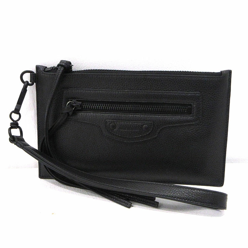 Authentic Pre-Owned BALENCIAGA Neo Classic Clutch Wallet Pouch 655248 Black