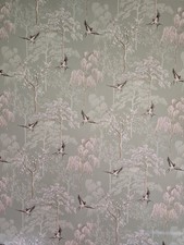 Japanese Garden sage Wallpaper, 11.5" x 17.99", Hand-Drawn Design, Soft Finish