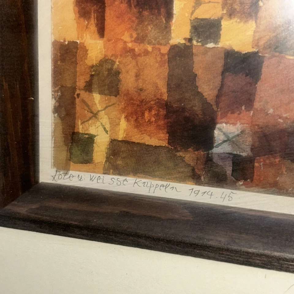 Impresión artística Klee cúpulas rojas y blancas 45 cm cuadrados montadas y enmarcadas Foto 3 de 4