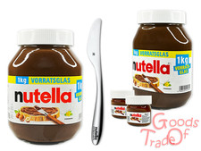 FERRERO NUTELLA Brotaufstrich / Schokolade / 1000g / 1 Kg + 2 x 25g + WMF Messer