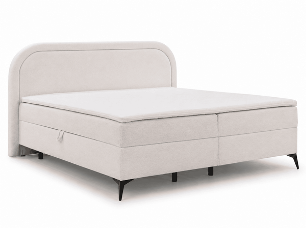 Beiges Boxspringbett 180 х 200 Doppelbett Luxusbetten SchlafzimmermöBel-image