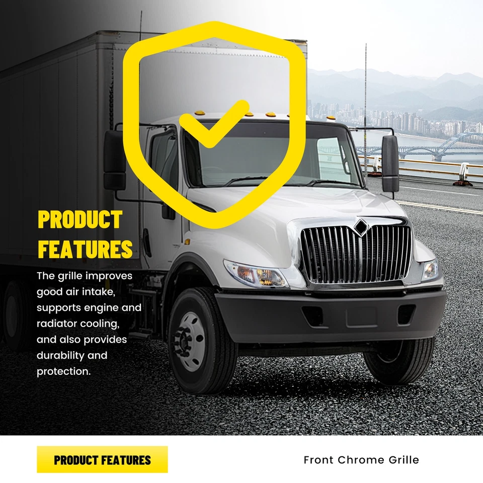 For 2002-2019 International Harvester  Durastar 4100 4200 4300 4400 Base Grille - Image 3 of 4